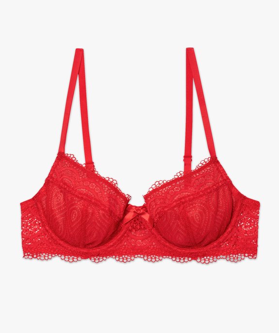Soutien-gorge à armatures forme corbeille en dentelle vue4 - GEMO(HOMWR FEM) - GEMO