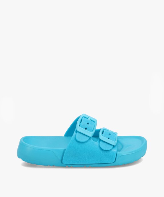 Mules de piscine fille unies à brides ajustables vue1 - GEMO (ENFANT) - GEMO