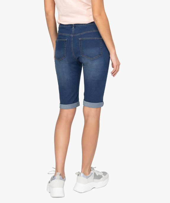 Bermuda femme en jean 5 poches vue3 - GEMO (JEAN) - GEMO