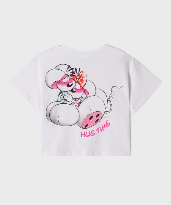 Tee-shirt manches courtes imprimé fille - Diddl vue3 - DIDDL - GEMO
