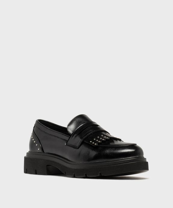 Mocassins à clous et épaisse semelle crantée femme vue2 - 5 MILES - GEMO