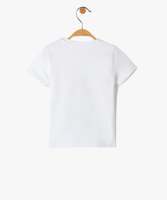 Tee-shirt bébé garçon à manches courtes avec motif vue3 - GEMO(BEBE DEBT) - GEMO