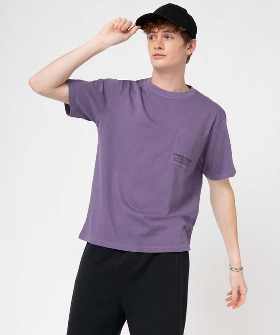 Tee-shirt à manches courtes et poche poitrine homme vue2 - GEMO (HOMME) - GEMO