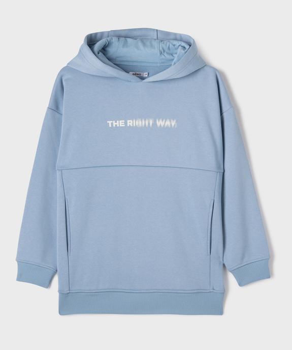 Sweat à capuche avec doublure chaude garçon vue2 - GEMO (JUNIOR) - GEMO
