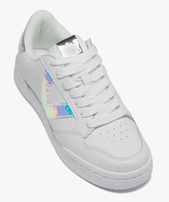 Baskets femme dessus cuir et détails brillants - Victoria vue5 - VICTORIA - GEMO