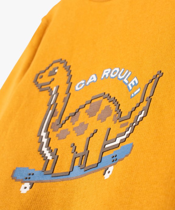 Sweat bébé garçon imprimé dinosaures vue2 - GEMO(BEBE DEBT) - GEMO