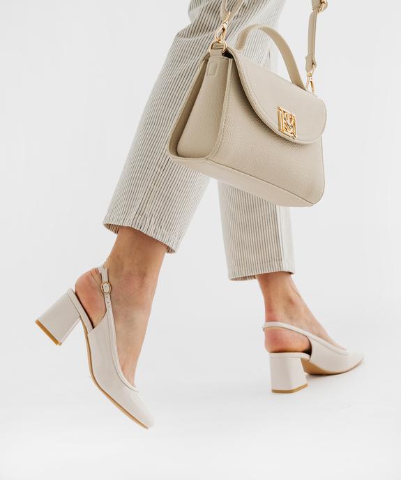 Escarpins slingback à bout carré femme - Follow Me vue1 - FOLLOW ME - GEMO