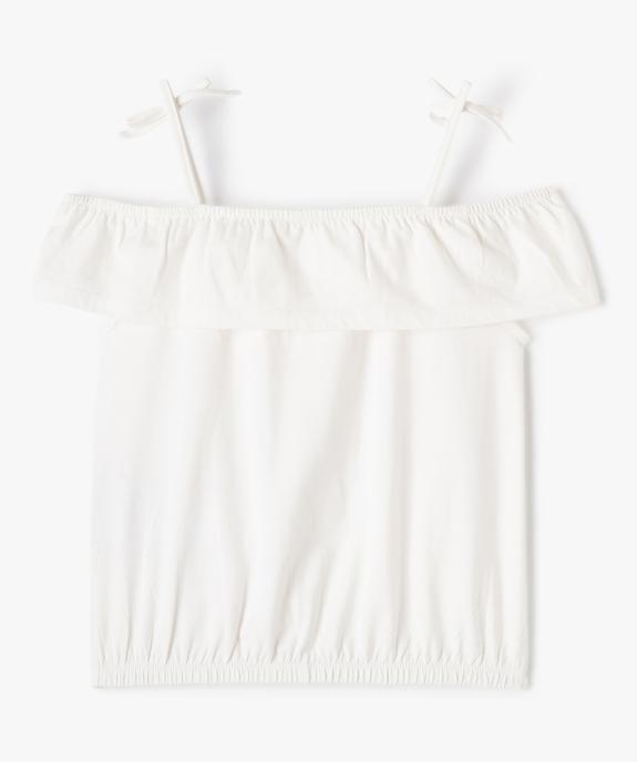 Tee-shirt fille à épaules dénudées et volant vue3 - GEMO (ENFANT) - GEMO