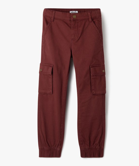Pantalon cargo en twill garçon vue2 - GEMO 4G GARCON - GEMO