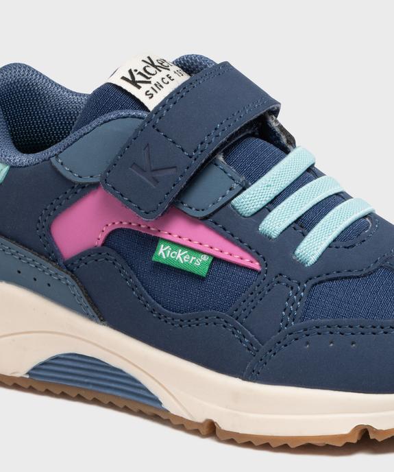 Baskets en toile à scratch fille - Kickers vue6 - KICKERS - GEMO