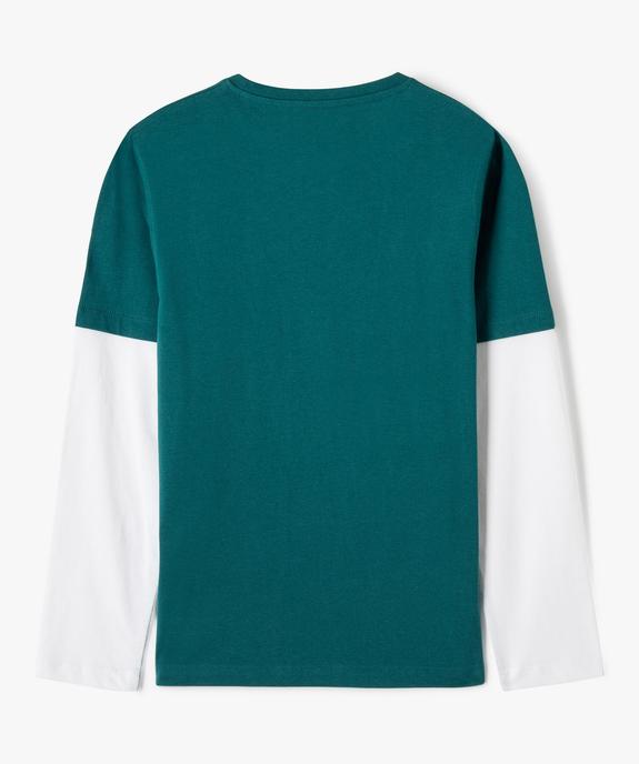 Tee-shirt à manches longues effet 2 en 1 garçon vue5 - GEMO 4G GARCON - GEMO