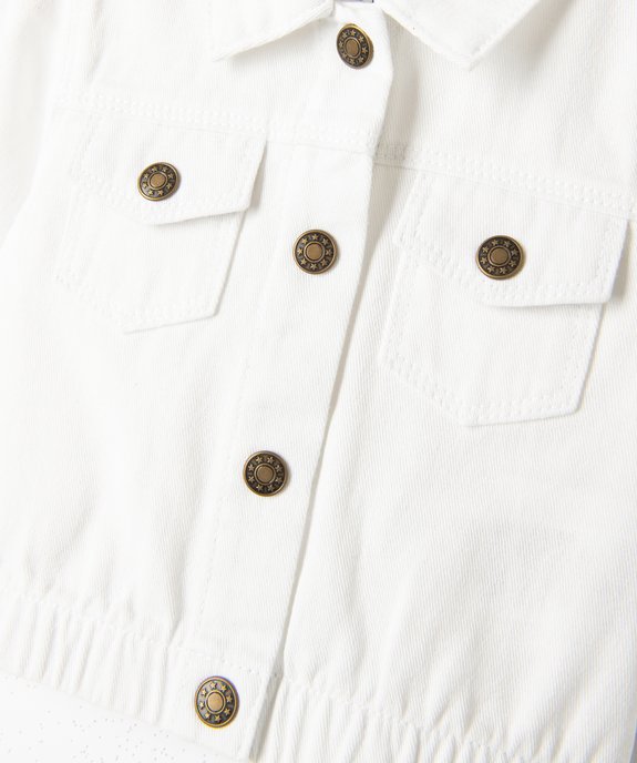 Veste bébé fille courte à boutons-pression vue2 - GEMO 4G BEBE - GEMO
