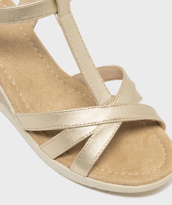 Sandales compensées à brides métallisées femme - Valentina Baldano vue6 - VALENTINA BALDA - GEMO