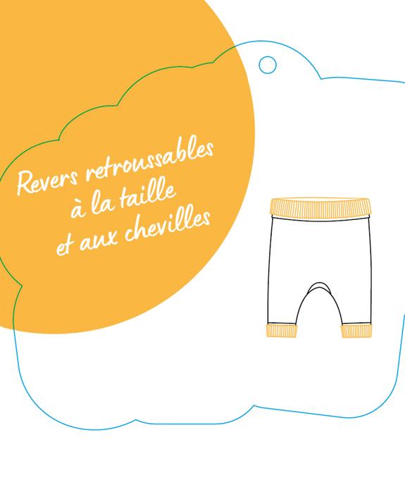 Pantalon en maille évolutif bébé fille vue2 - GEMO 4G BEBE - GEMO