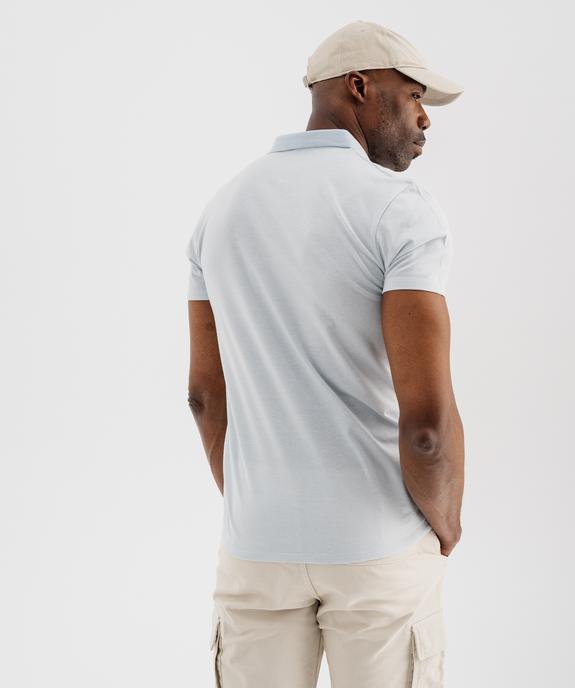 Polo manches courtes à fines rayures homme vue4 - GEMO (HOMME) - GEMO