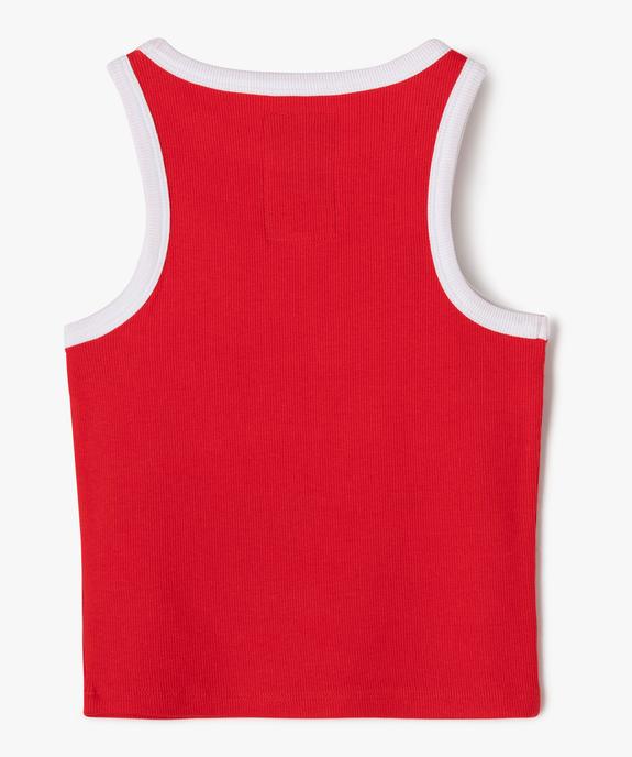 Débardeur court en maille côtelée fille - Camps United vue4 - CAMPS - GEMO
