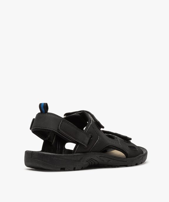 Sandales homme bi-matières fermeture trois bandes scratch vue4 - GEMO (CASUAL) - GEMO