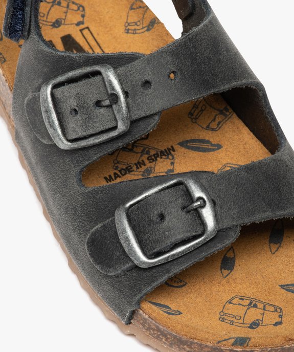 Sandales bébé garçon unies en cuir mat – NA! vue6 - NA! - GEMO