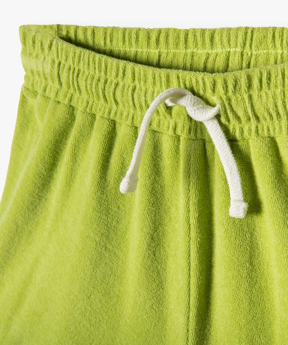 Short de plage fille en éponge avec finitions contrastantes vue2 - GEMO (JUNIOR) - GEMO
