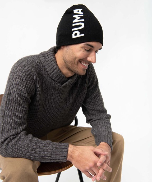 Bonnet homme en maille avec inscription - Puma vue3 - PUMA - GEMO