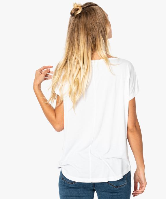 Tee-shirt femme loose imprimé  vue3 - GEMO(FEMME PAP) - GEMO