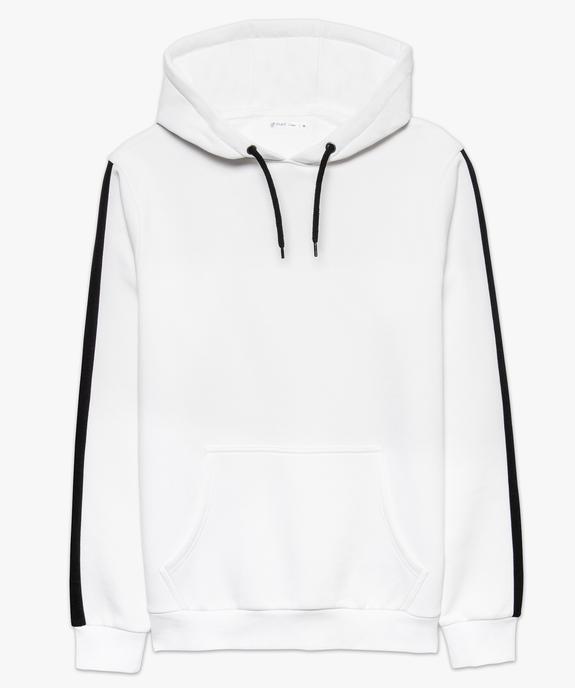 Sweat homme à capuche avec bandes sur les manches vue4 - GEMO (HOMME) - GEMO