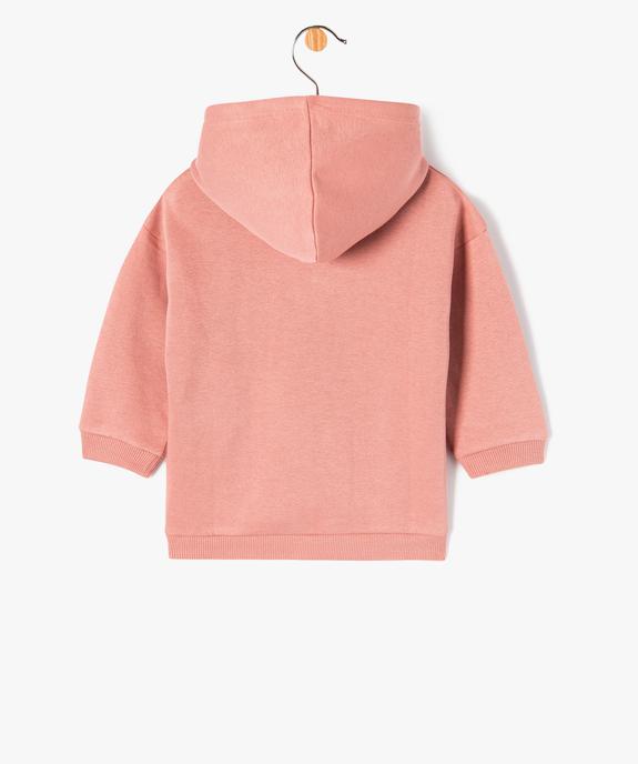 Sweat à capuche en molleton doux bébé garçon vue4 - GEMO 4G BEBE - GEMO