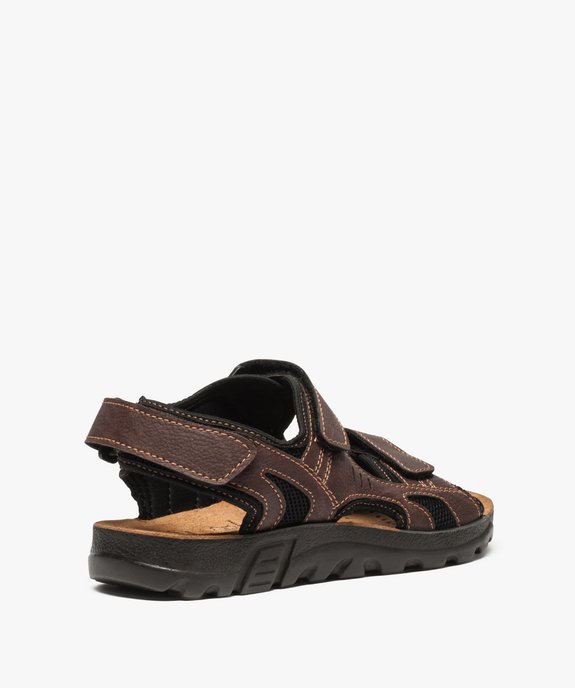 Sandales homme fermeture trois brides à scratch vue4 - GEMO (CASUAL) - GEMO