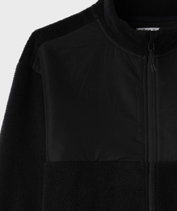 Sweat zippé bi-matières avec col montant garçon vue3 - GEMO (JUNIOR) - GEMO