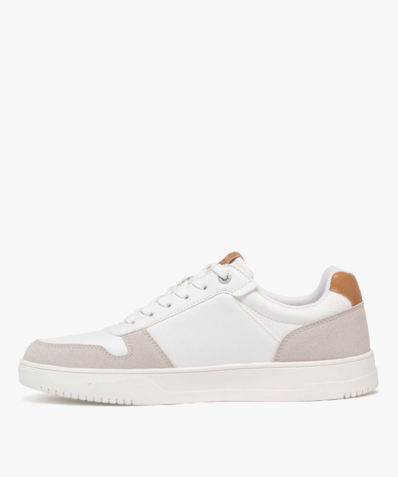 Baskets basses multimatières à semelle épaisse homme vue4 - URBAN STEPS - GEMO