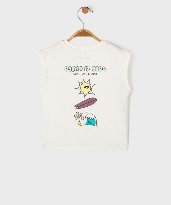 Tee-shirt sans manches avec motif dans le dos bébé garçon vue3 - GEMO 4G BEBE - GEMO
