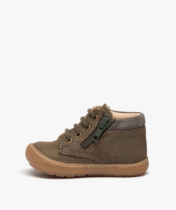 Chaussures premiers pas bébé garçon en cuir – NA! vue4 - NA! - GEMO
