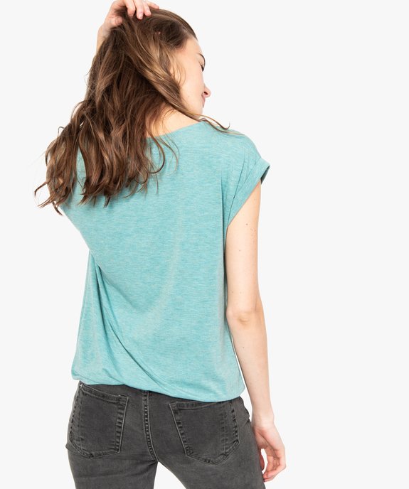 Tee-shirt femme pailleté fluide à taille élastiquée vue3 - GEMO(FEMME PAP) - GEMO