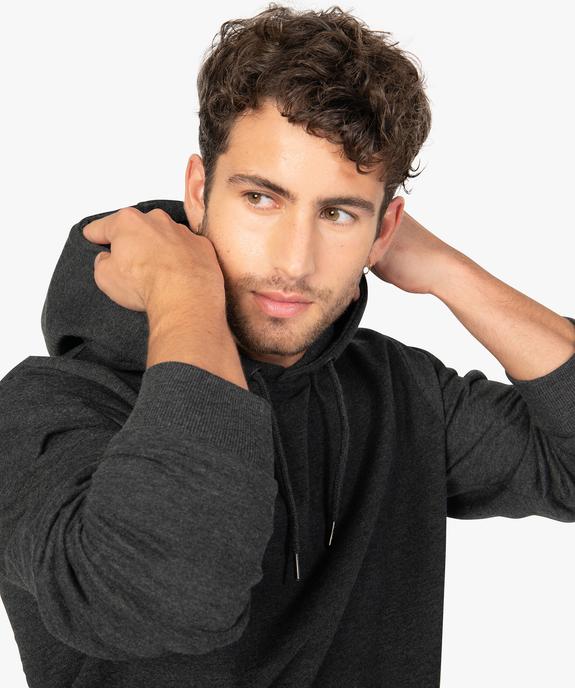 Sweat homme à capuche avec poche kangourou vue2 - GEMO (HOMME) - GEMO