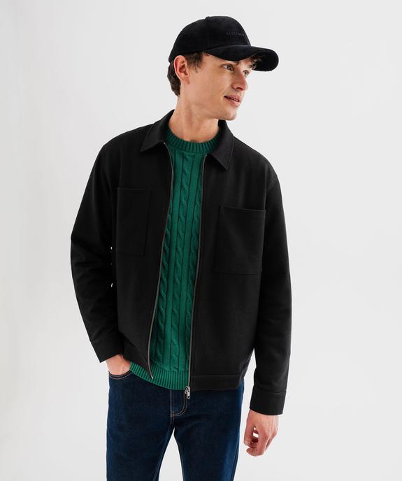 Surchemise zippée en maille extensible homme vue1 - GEMO (HOMME) - GEMO