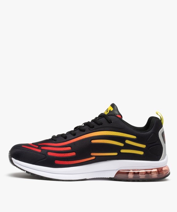 Baskets homme running à stries colorées - Airness vue3 - AIRNESS - GEMO