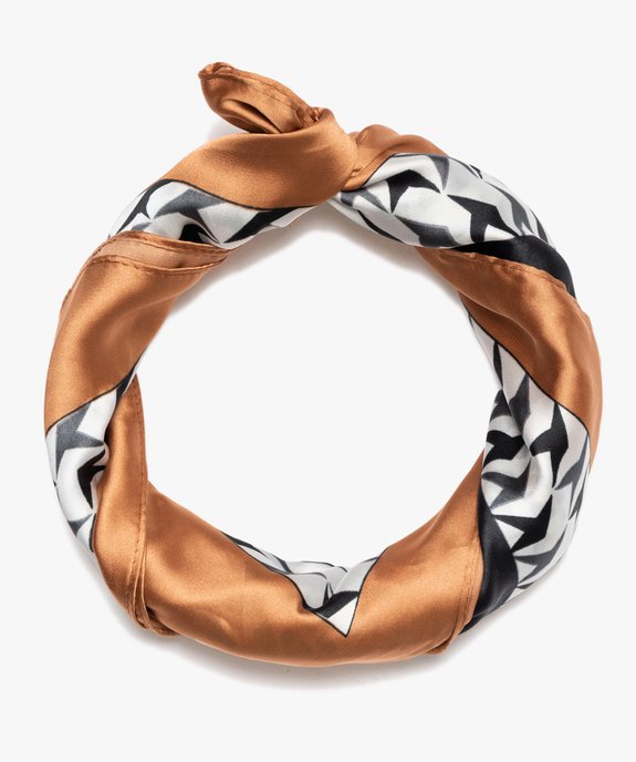Foulard femme imprimé en matière satinée vue2 - GEMO (ACCESS) - GEMO