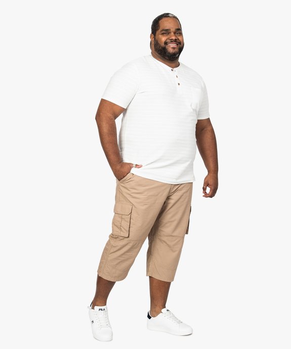 Pantacourt homme en toile multipoches vue5 - GEMO (G TAILLE) - GEMO