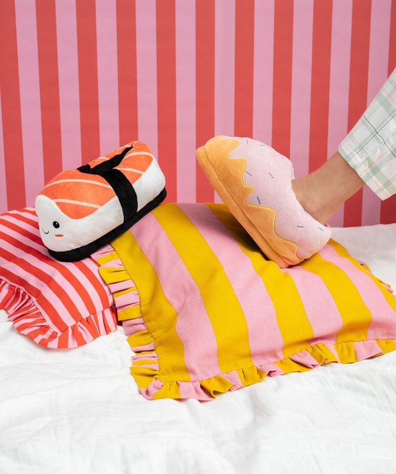 Chausson femme en volume forme sushi vue7 - GEMO(HOMWR FEM) - GEMO