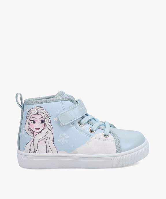 Baskets fille mid-cut à lacets et scratch – Reine des Neiges vue1 - REINE DES NEIGE - GEMO
