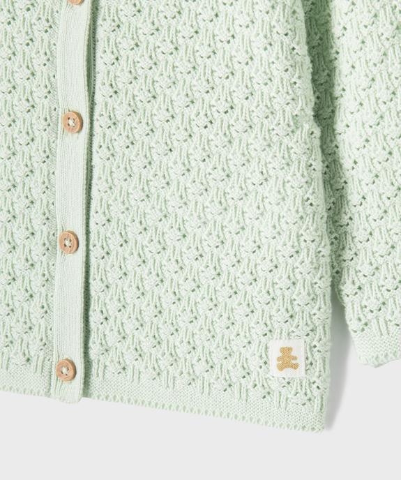 Gilet brassière en maille fantaisie bébé fille - LuluCastagnette vue2 - LULUCASTAGNETTE - GEMO