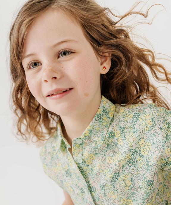 Chemise à manches courtes à motifs fleuris fille vue7 - GEMO (ENFANT) - GEMO