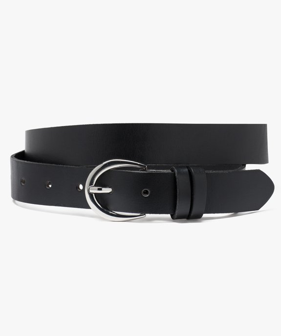 Ceinture femme en cuir avec boucle arrondie vue1 - GEMO (ACCESS) - GEMO