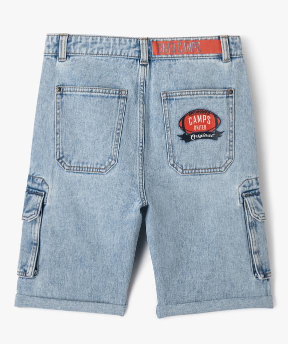Bermuda en jean coupe cargo garçon - Camps United vue4 - CAMPS - GEMO