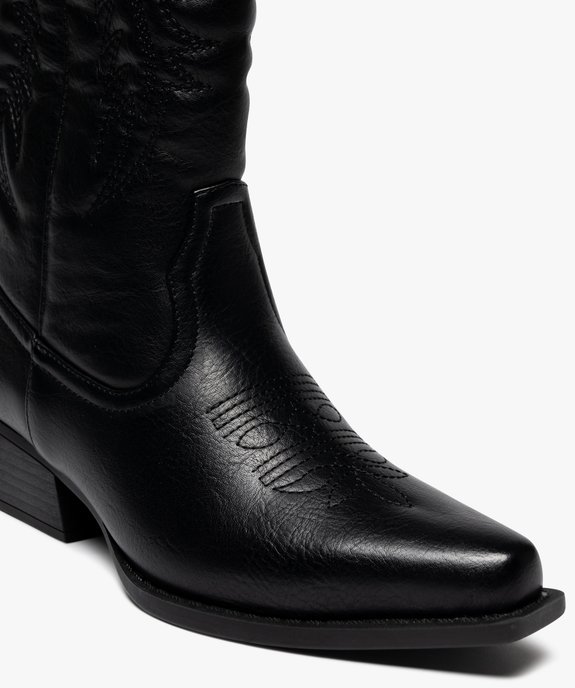 Bottes femme à petit talon et montantes style santiag vue7 - FOLLOW ME - GEMO