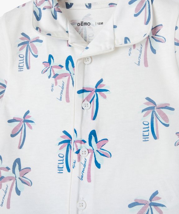Pyjashort imprimé avec chemisette bébé garçon vue2 - GEMO 4G BEBE - GEMO