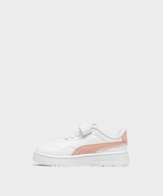 Baskets Court Lally AC fermeture scratch bébé fille - Puma vue3 - PUMA - GEMO
