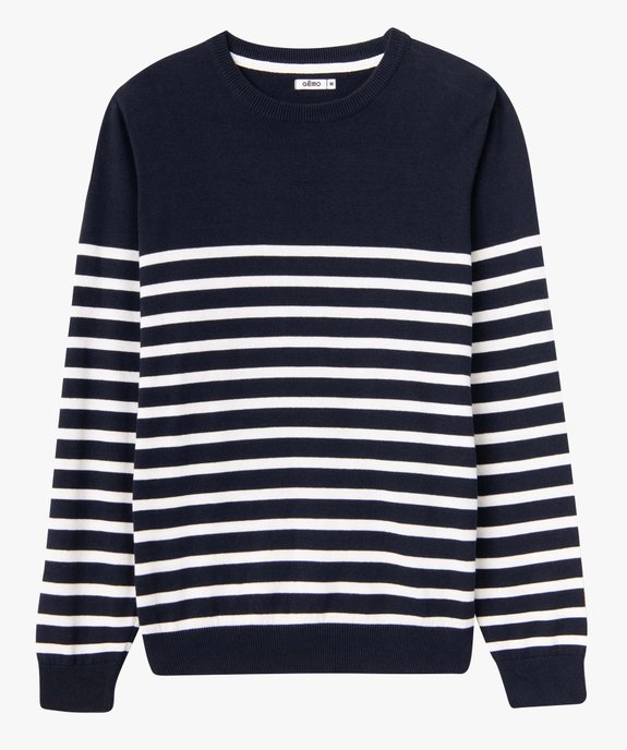 Pull homme à rayures vue4 - GEMO (HOMME) - GEMO