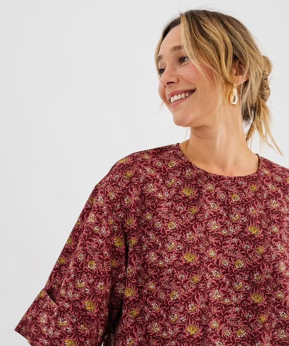 Robe courte coupe droite à motifs graphiques femme vue2 - GEMO(FEMME PAP) - GEMO