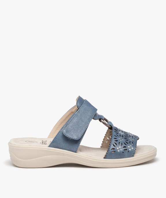 Mules confort femme ajustables à brides ajourées vue1 - GEMO 4G FEMME - GEMO
